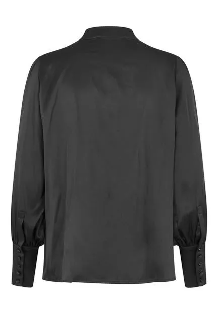 Alaima Inkpot Pleated Silk Blouse