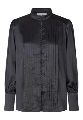 Alaima Inkpot Pleated Silk Blouse