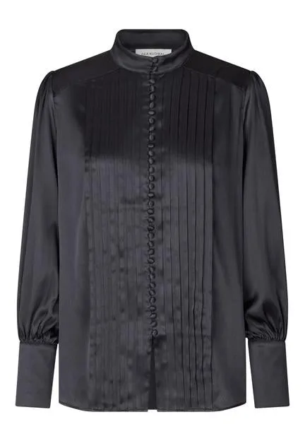 Alaima Inkpot Pleated Silk Blouse