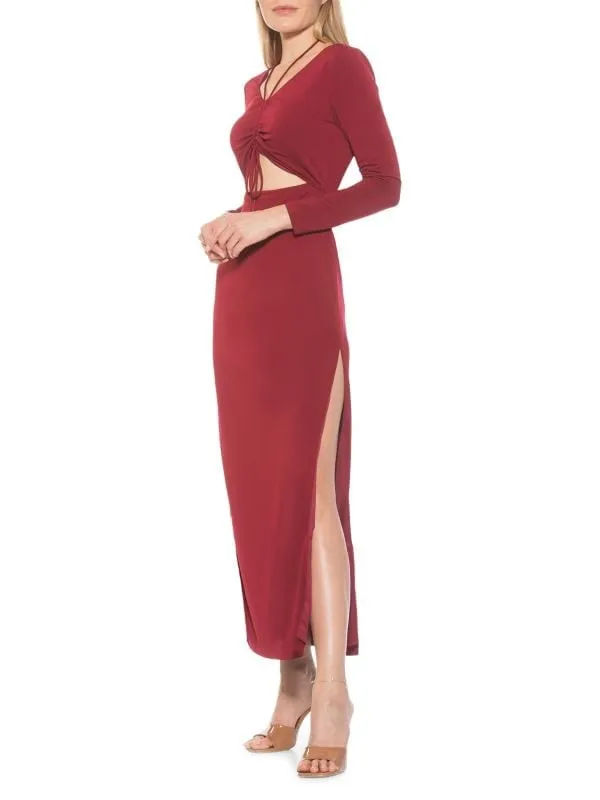 Alexia Admor Farish Sheath Maxi Dress with Cutouts, Red