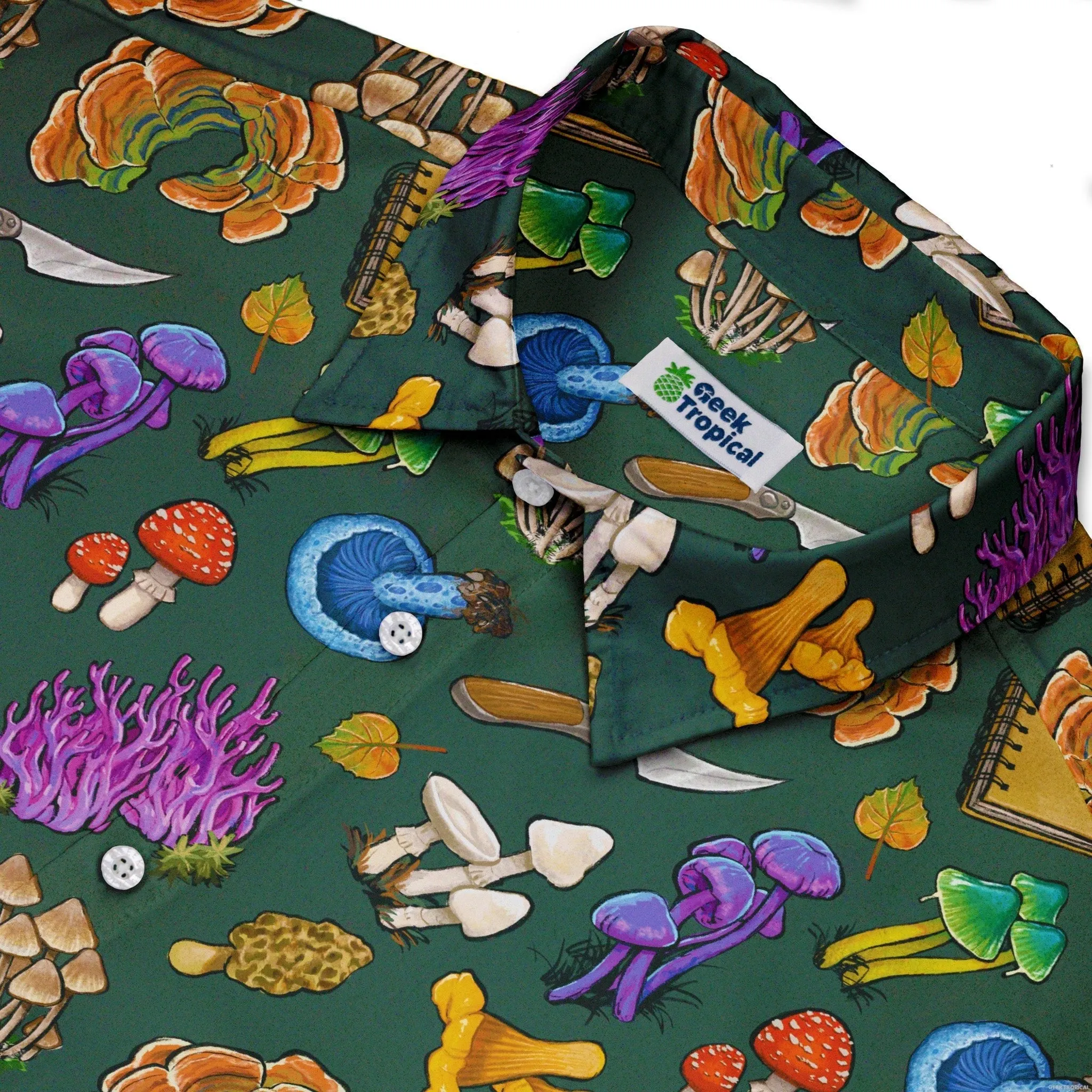 Anime Mushrooms Button Up Shirt