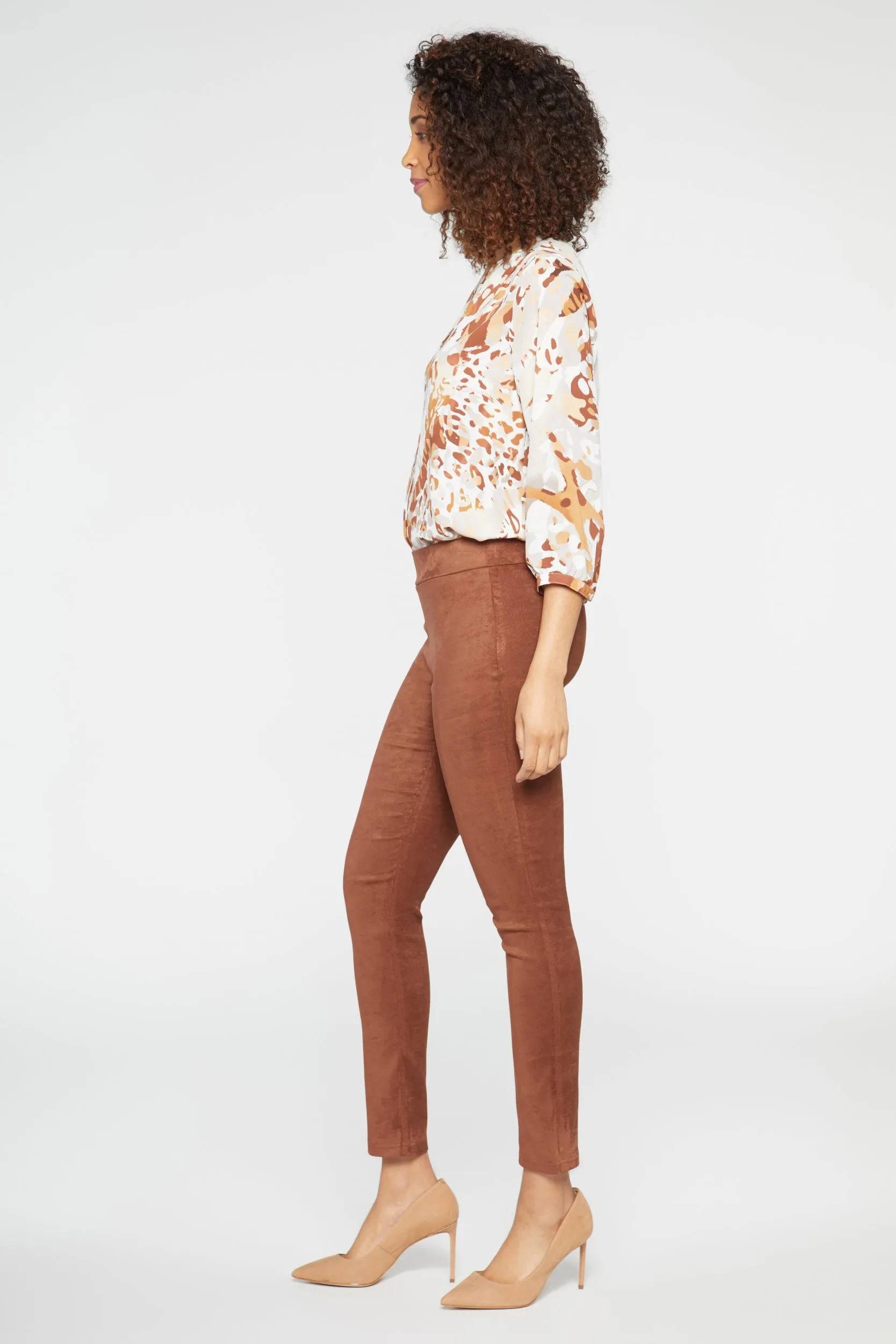 Basic Legging Brown Faux Suede | Coffee Bean