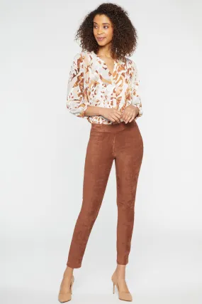 Basic Legging Brown Faux Suede | Coffee Bean