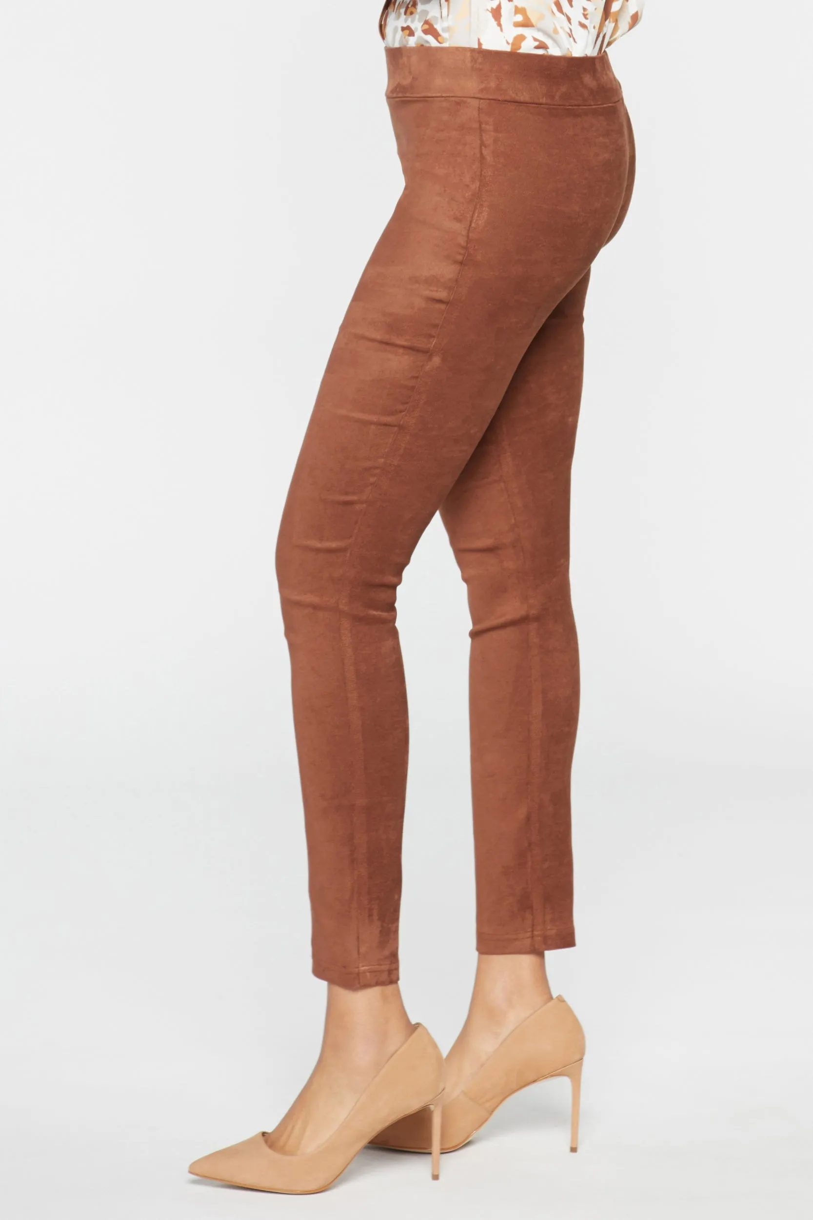 Basic Legging Brown Faux Suede | Coffee Bean