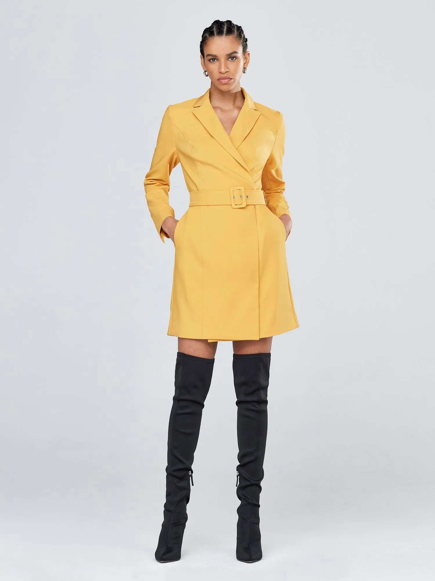 Belted Blazer Dress