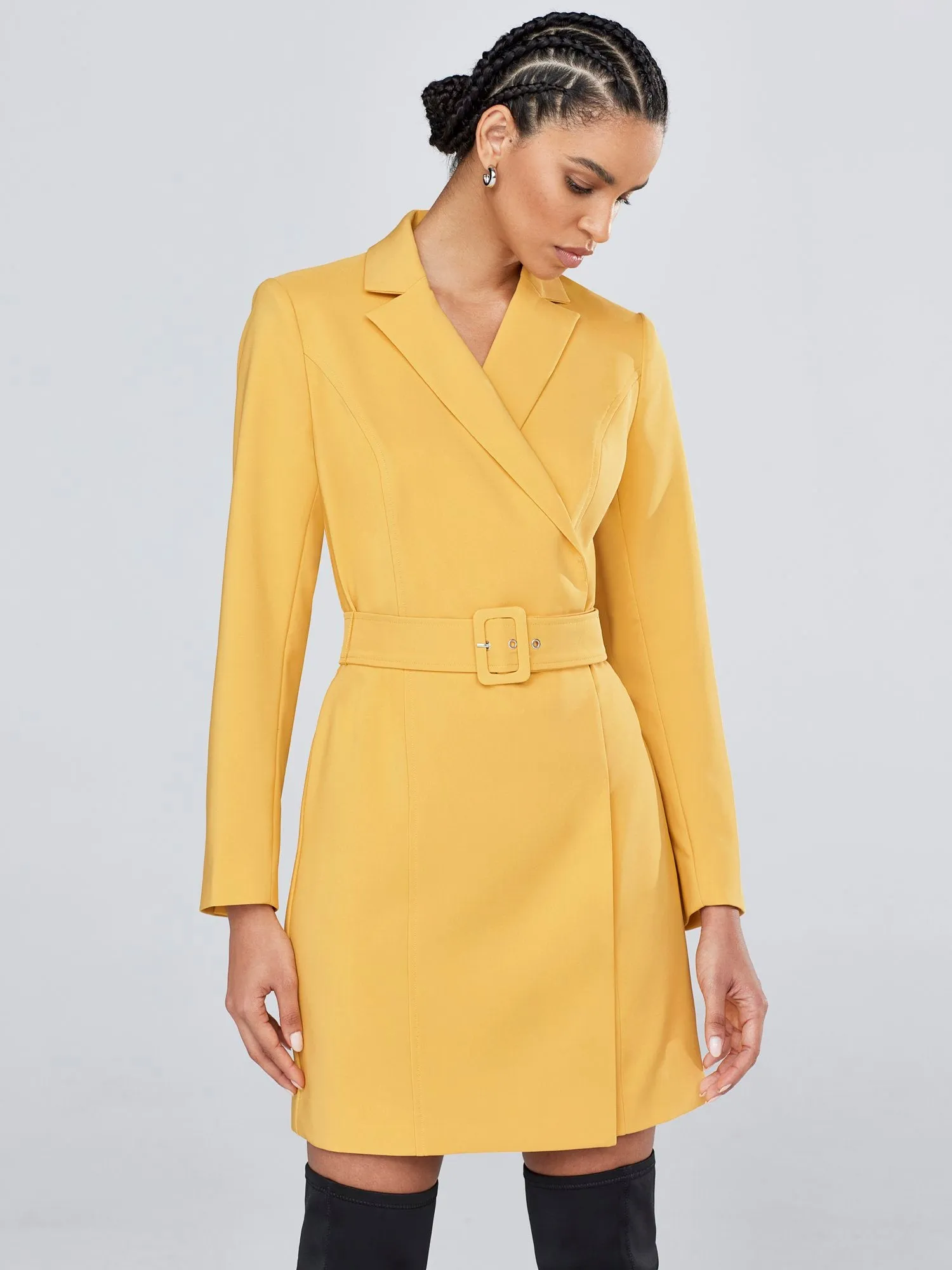 Belted Blazer Dress