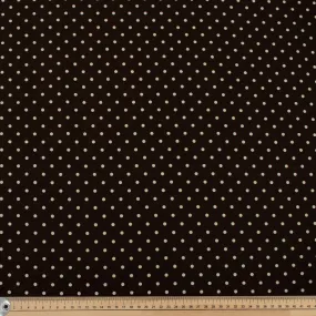 Brown Natural Medium Dots Cotton Canvas Print