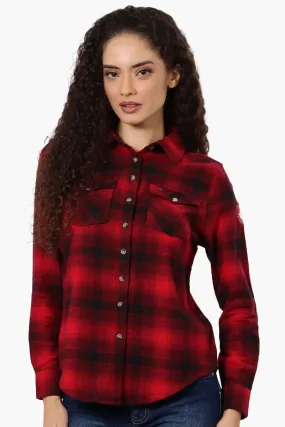 Canada Weather Gear Plaid Button Up Shirt - Red