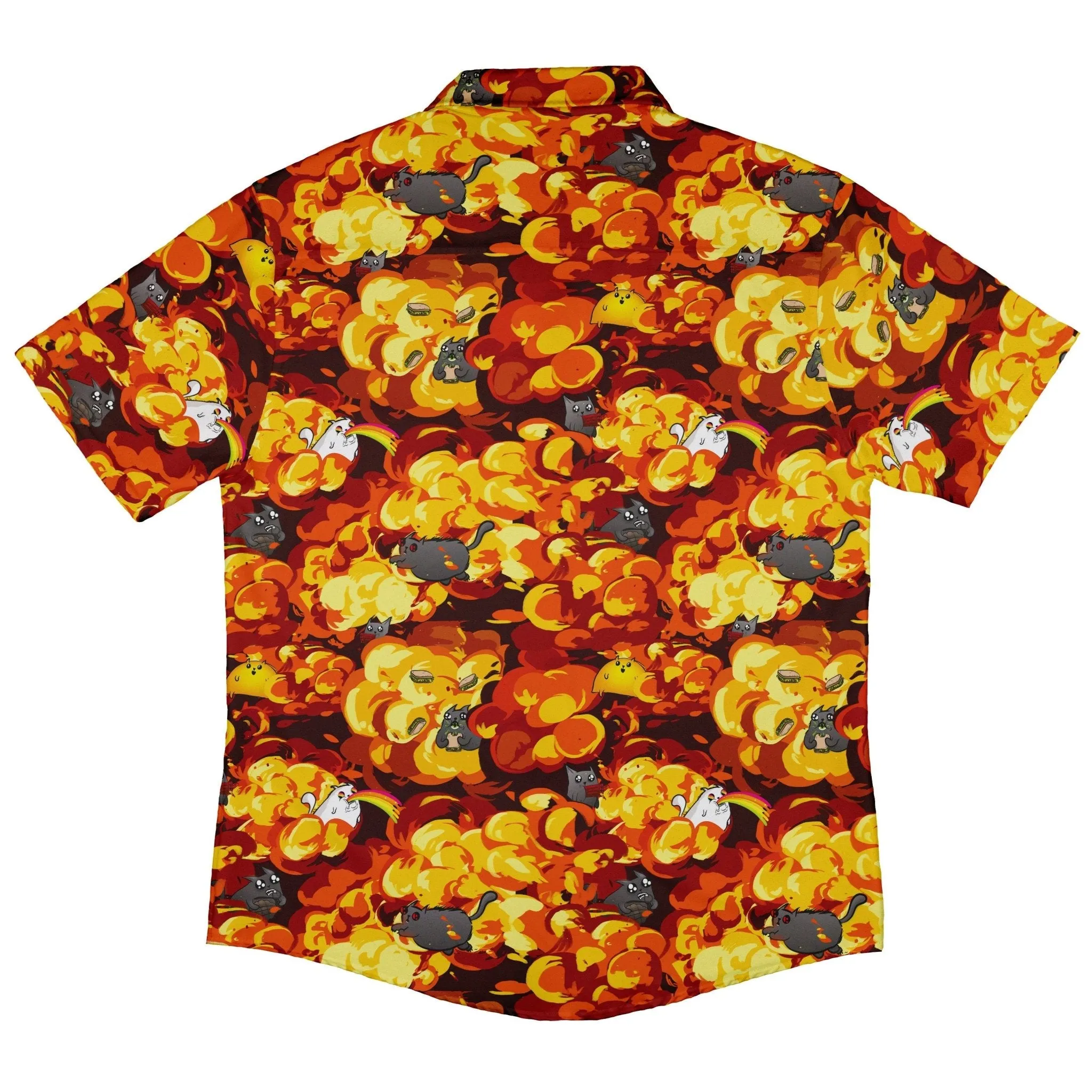 Chaotic Exploding Kittens Button Up Shirt