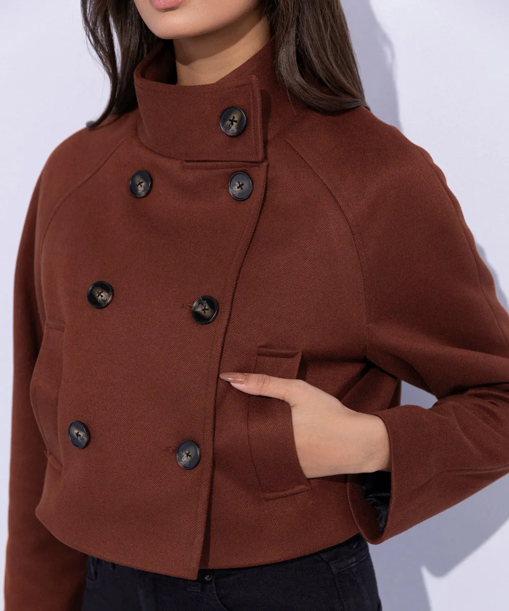 Cropped Double-Breasted Coat