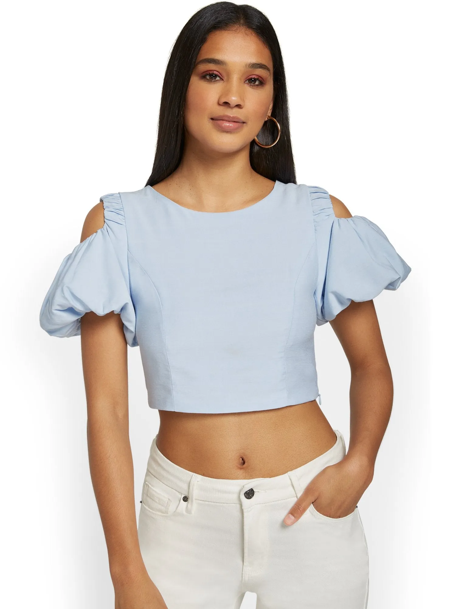 Do Be Cold-Shoulder Puff-Sleeve Top - Brands We Love