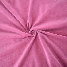 Dusty Rose Pink Velour Knit Fabric