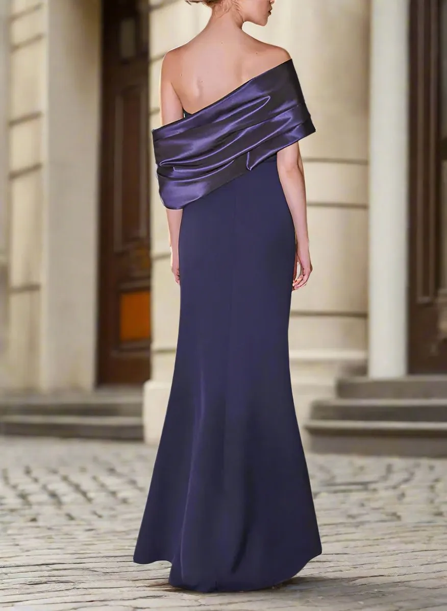 Elegant Grape Sheath Off The Shoulder Mother of The Bride Dresses