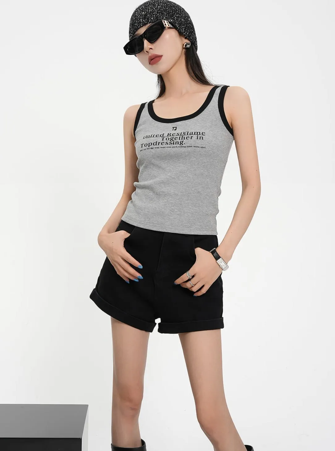 High-Waisted Tailored Shorts - Elegant Black Mini Dress Shorts