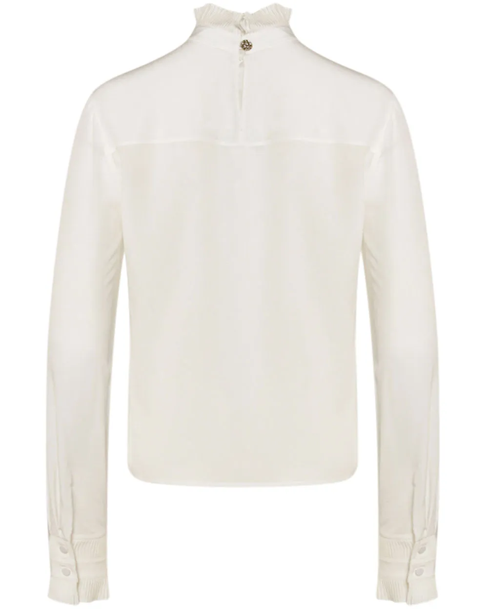 Ivory Plisse Collar Shirt