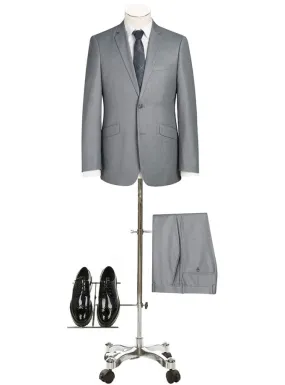 Light Grey Renoir men's 2 piece slim fit suit single breasted notch lapel