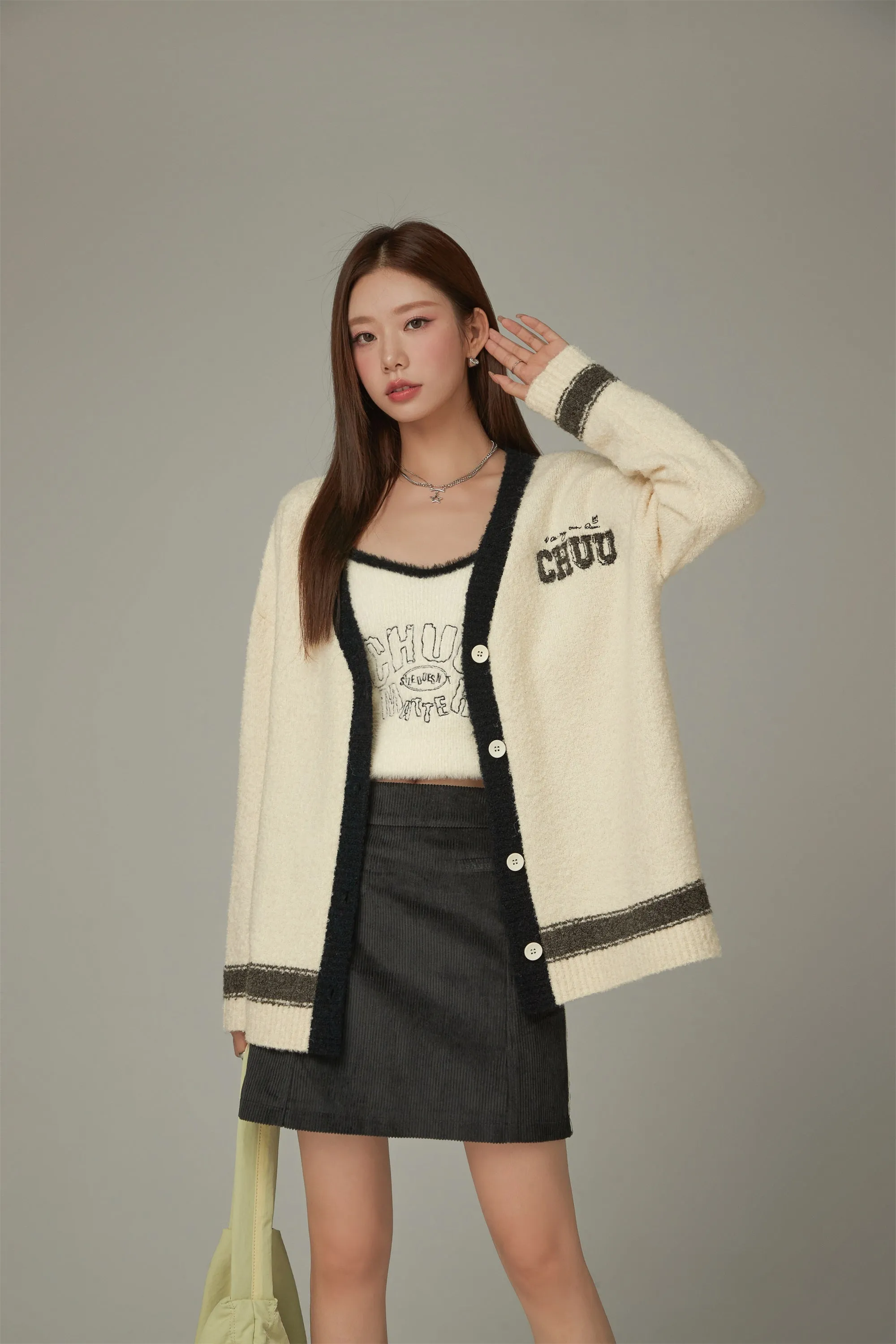 Line Varsity Knit Cardigan