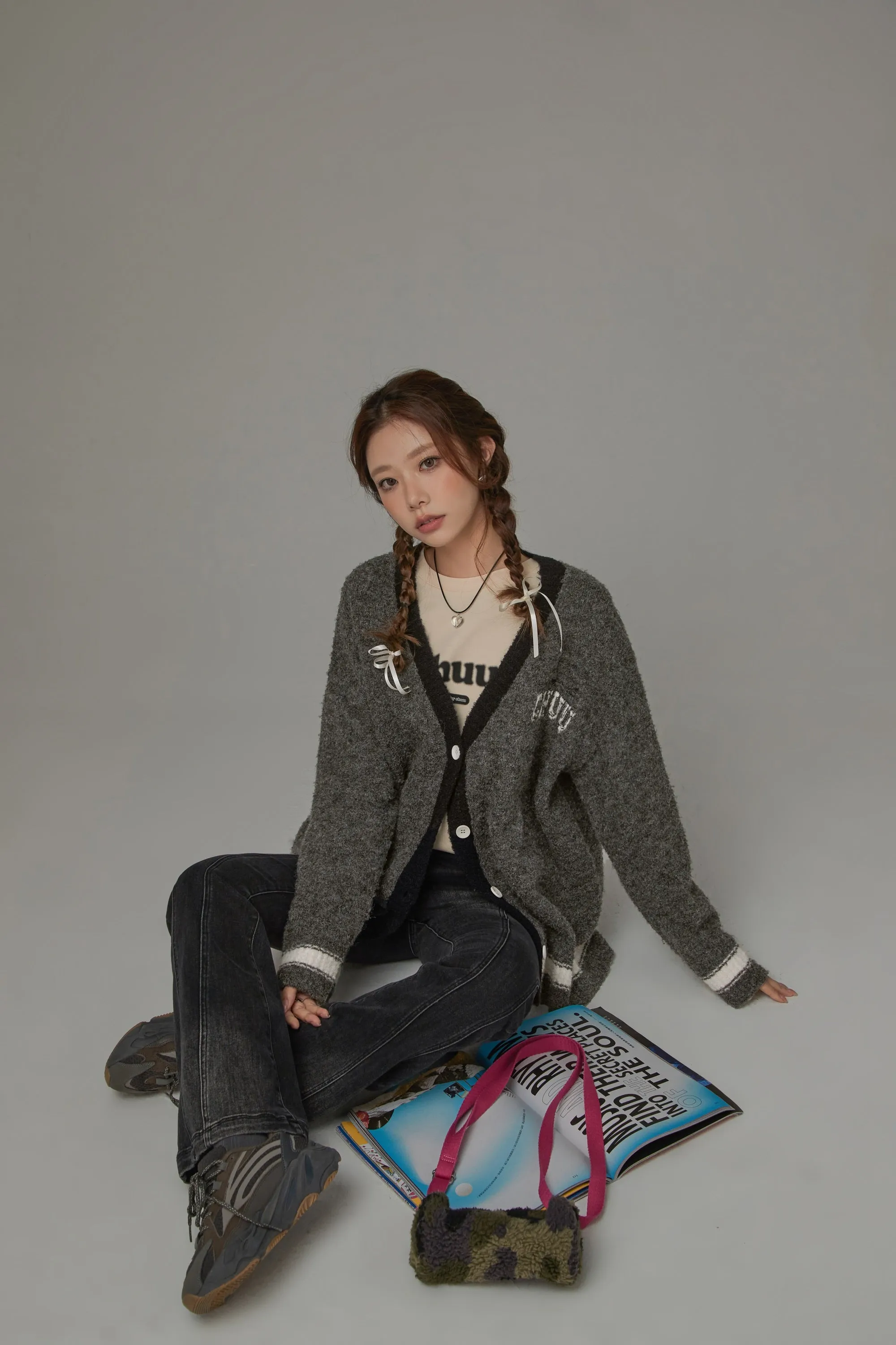 Line Varsity Knit Cardigan