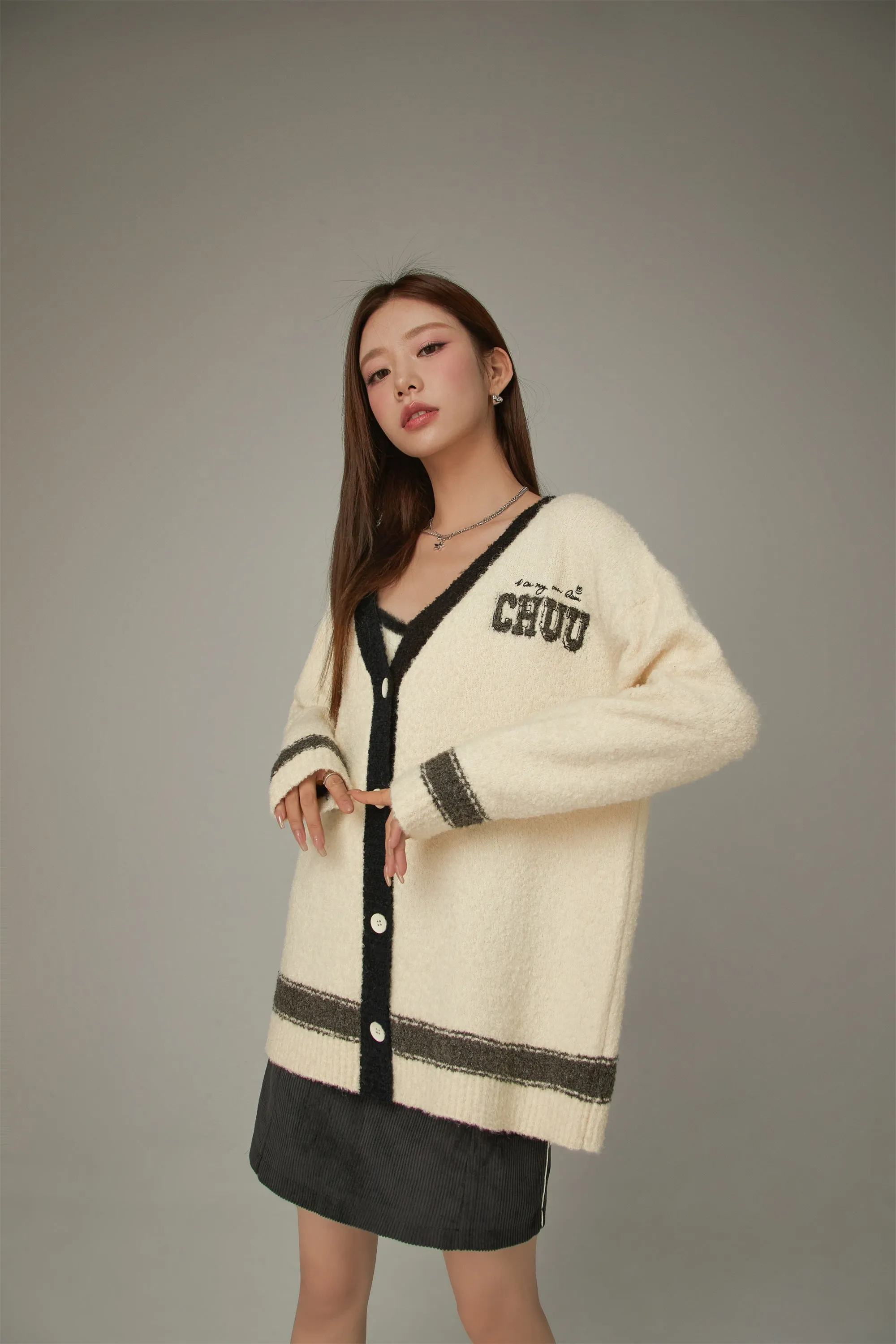 Line Varsity Knit Cardigan