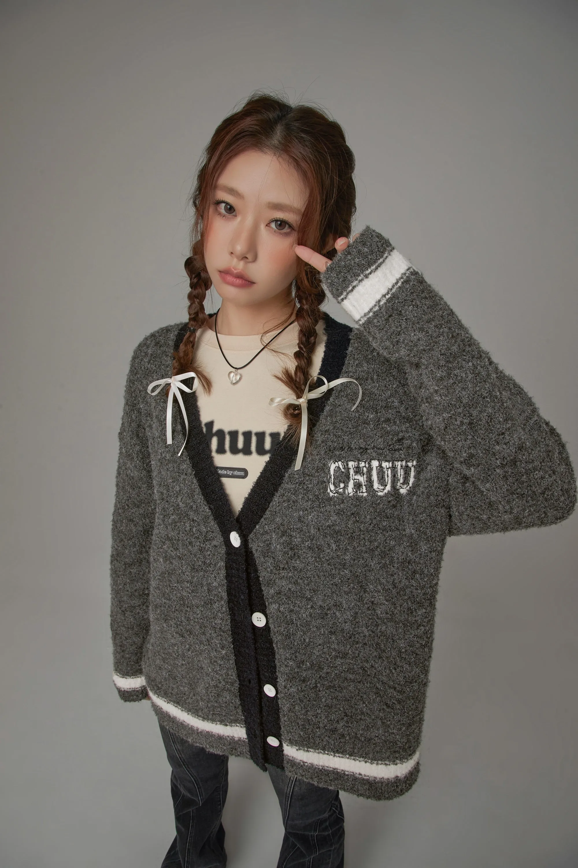 Line Varsity Knit Cardigan