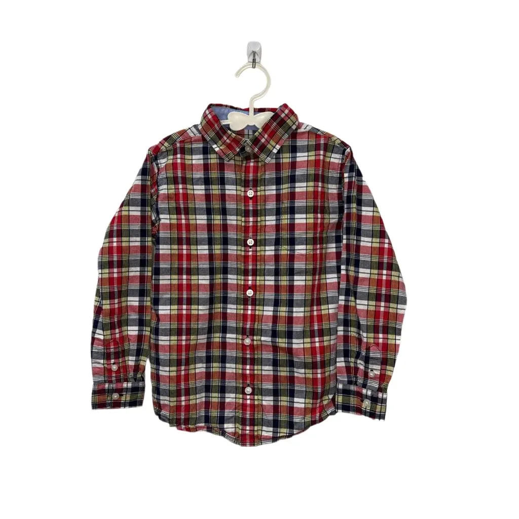 LS Collared Button Up / Plaid