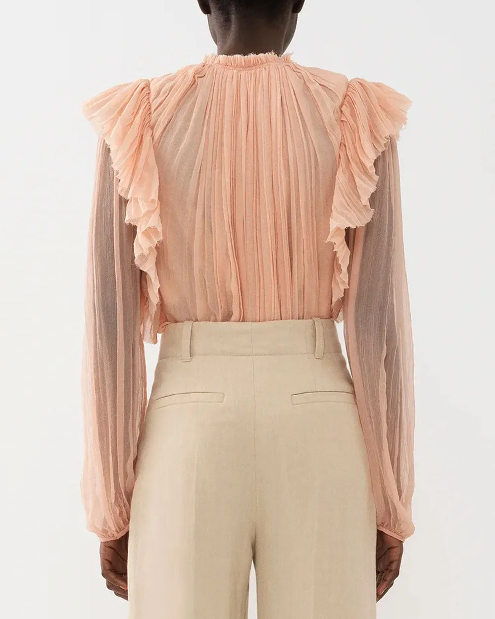 Maple Pink Pleated Blouse