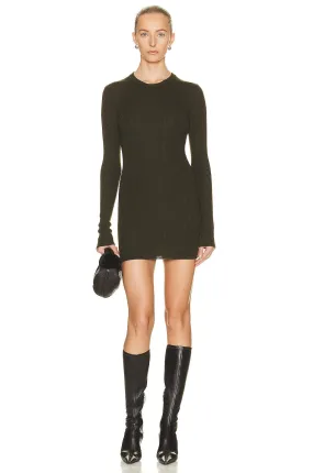 Mini dress Wardrobeyc Ribbed Long Sleeve, military