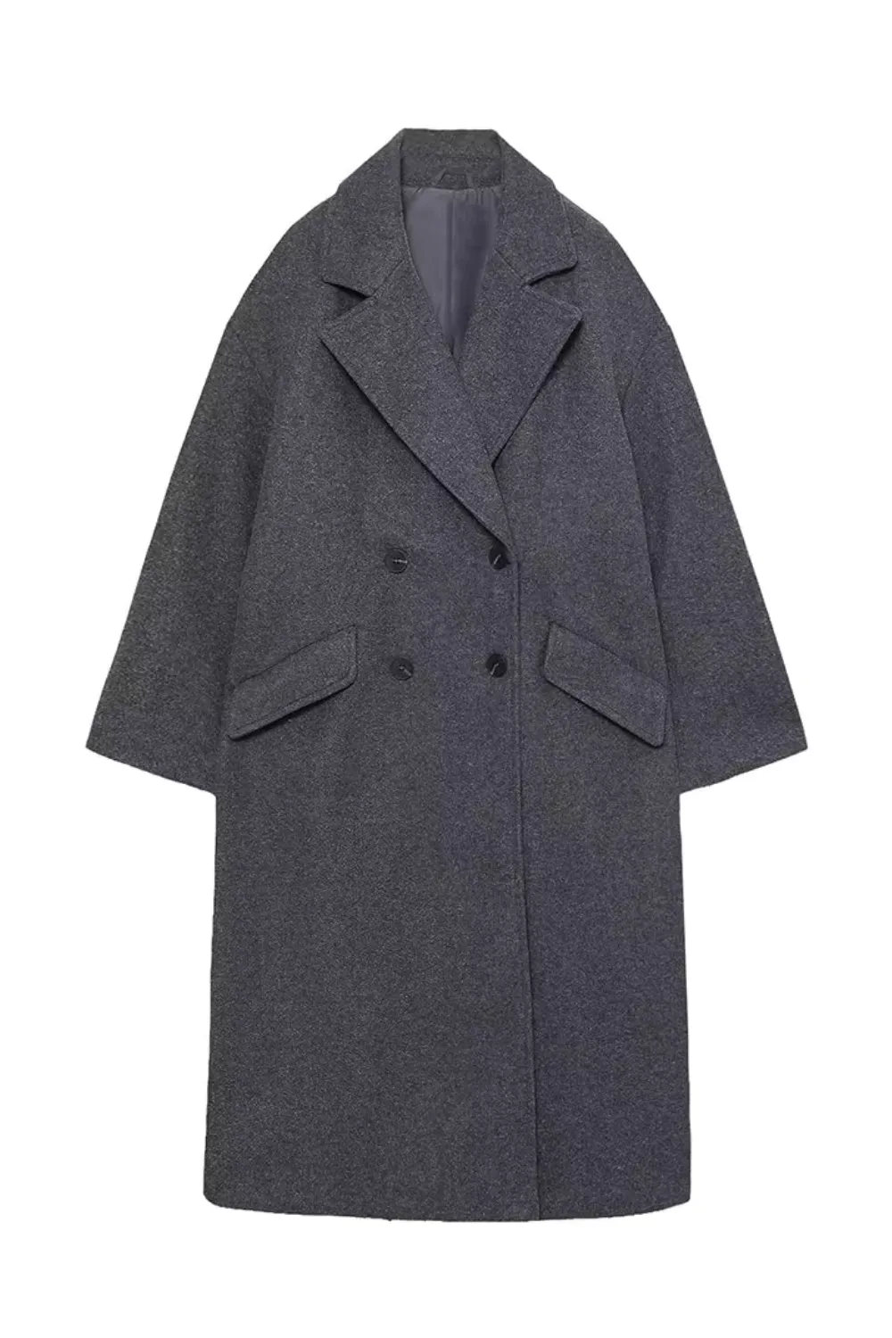 'Nina' Double-Breasted Collared Long Coat (4 Colors)