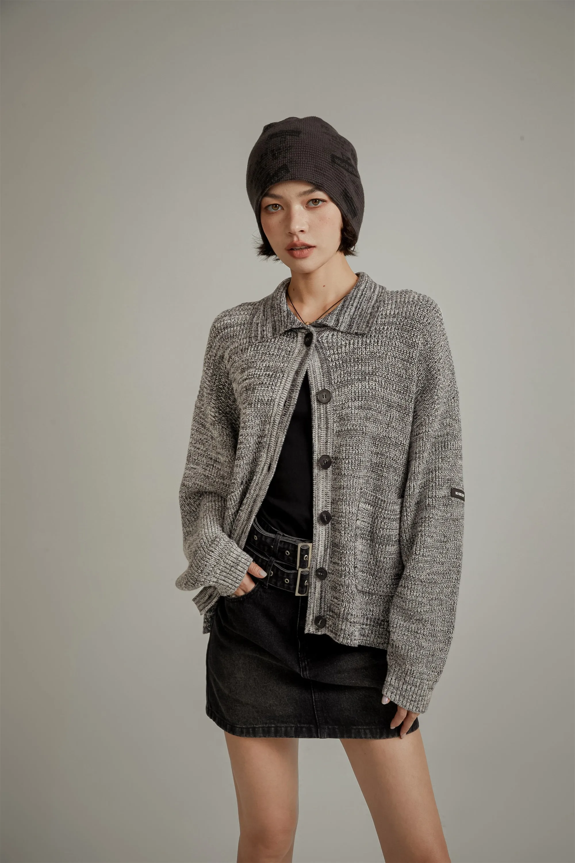 Oversized Knit Button Cardigan