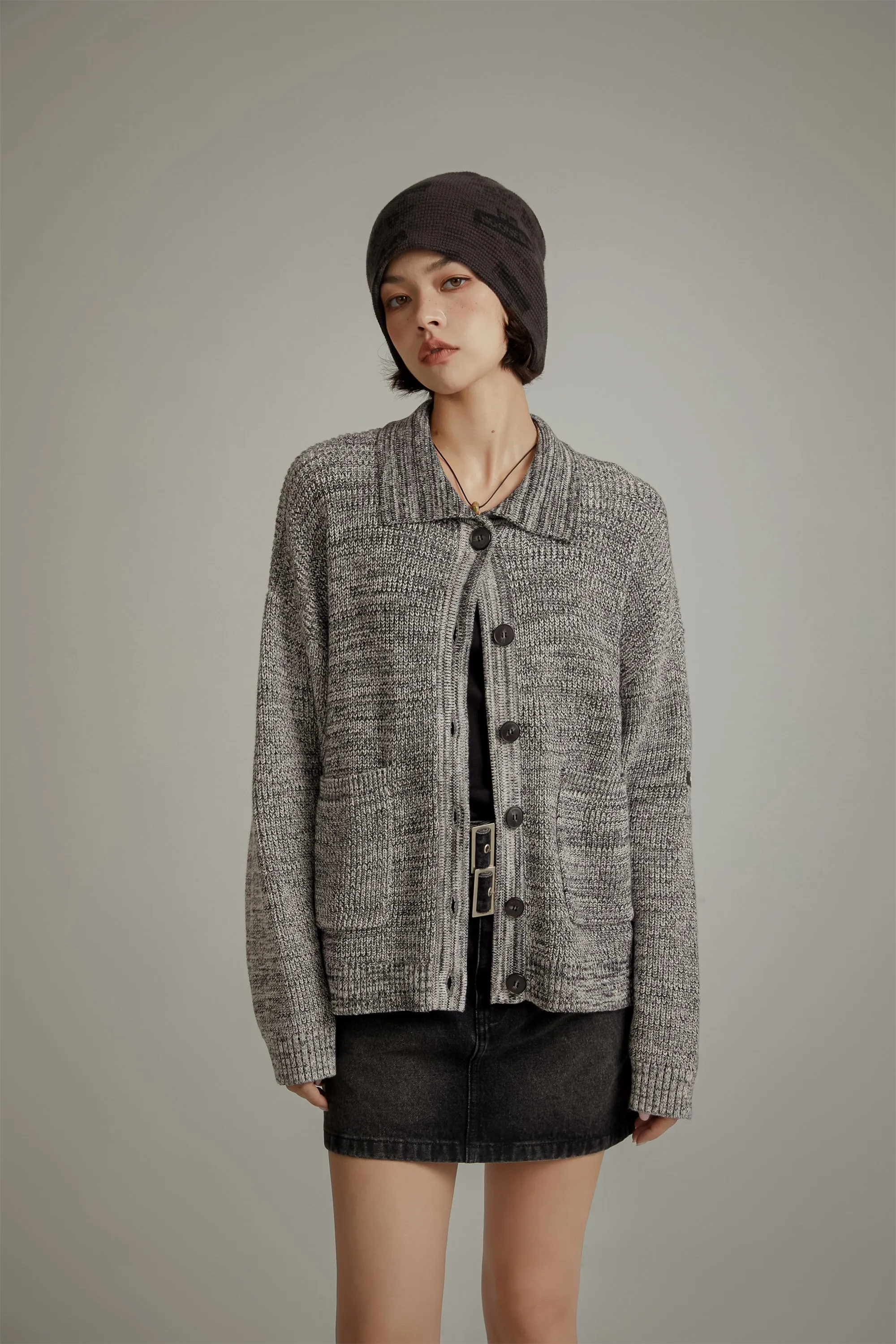 Oversized Knit Button Cardigan