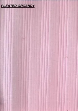 PINK 100% cotton organdy fabric 44&quot;-space pleated