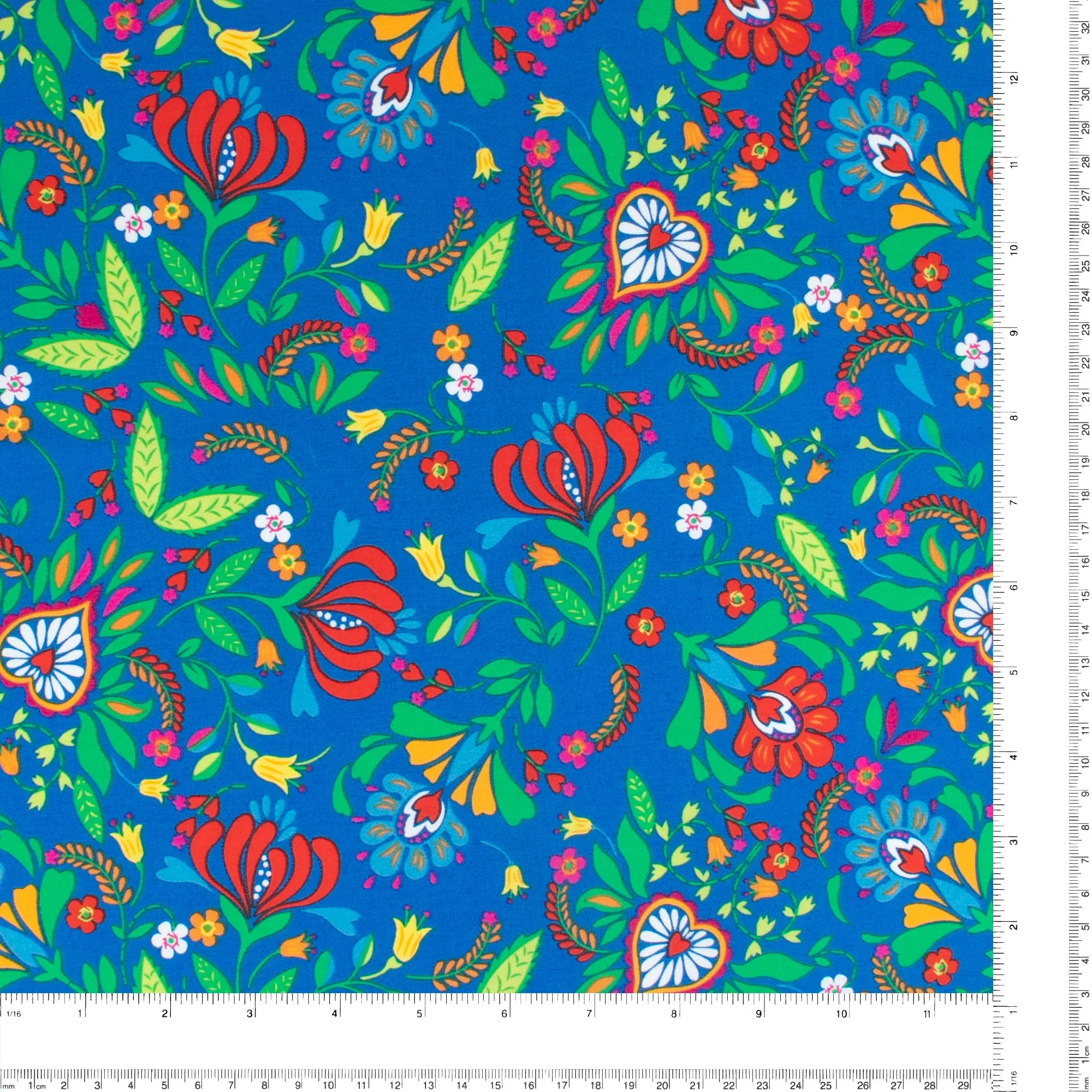 Printed Poplin - CRAYON - 002 - Royal