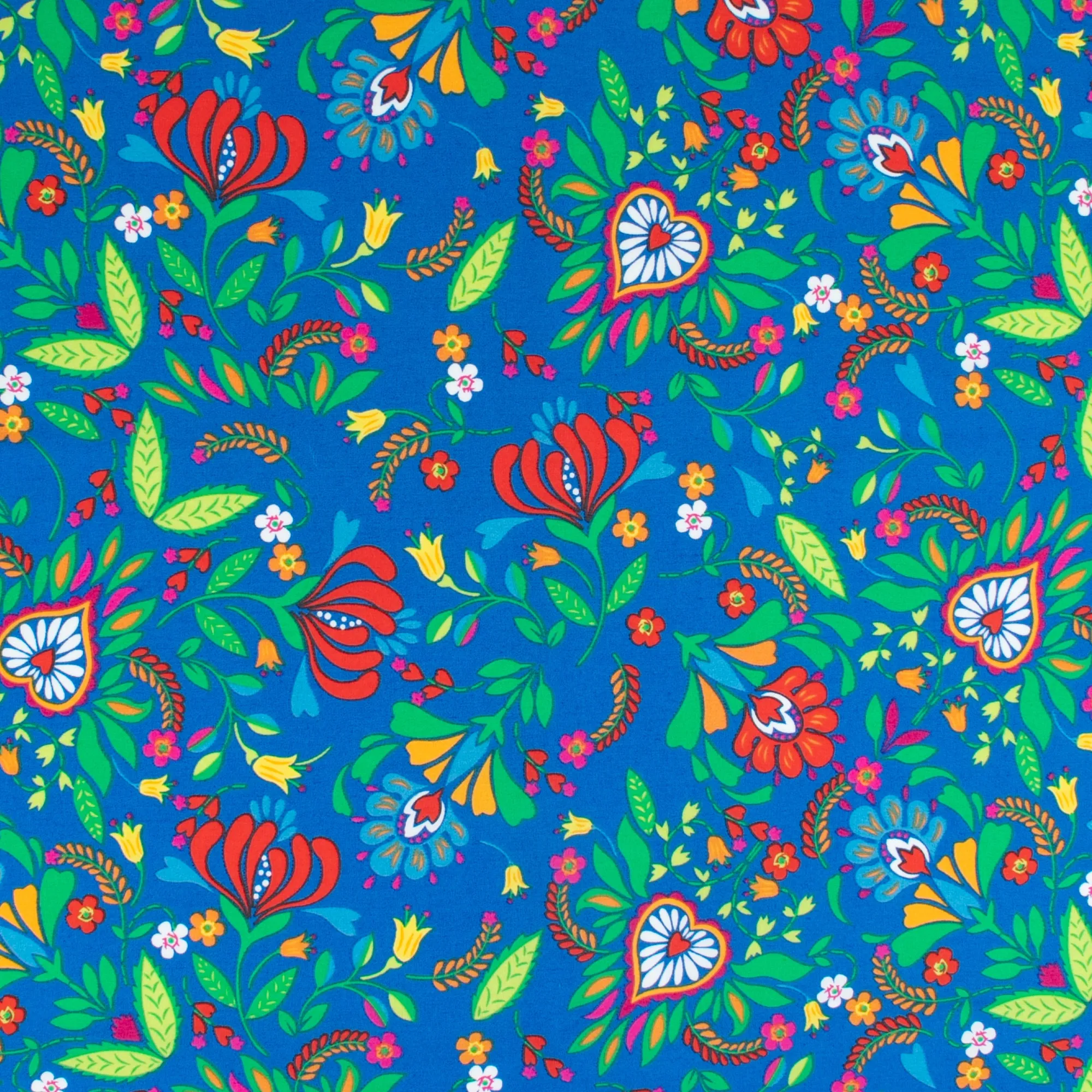 Printed Poplin - CRAYON - 002 - Royal