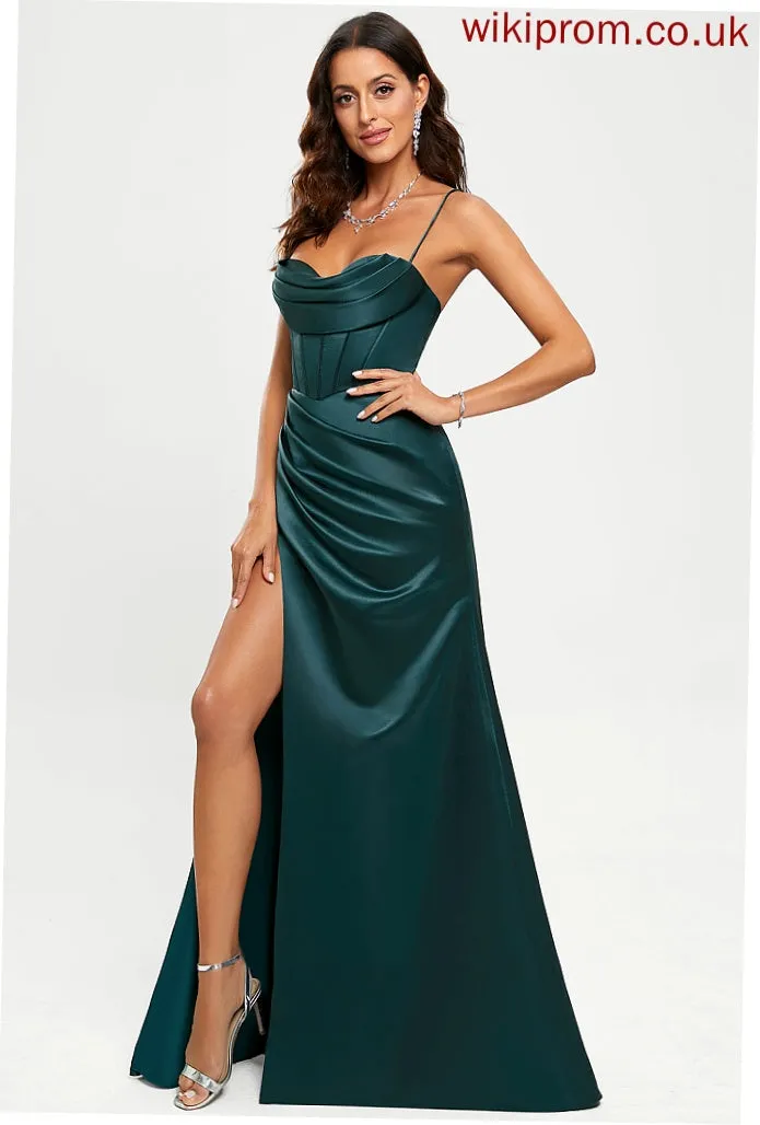 Prom Dresses Sheath/Column Gemma Sweetheart Floor-Length Satin