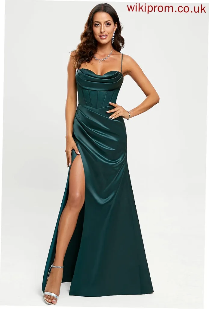 Prom Dresses Sheath/Column Gemma Sweetheart Floor-Length Satin