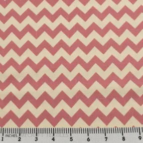 Rose Chevron Cotton Canvas Print