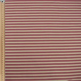 Rose Natural Medium Stripe Cotton Canvas Print