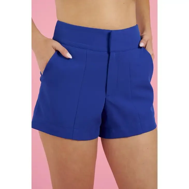 Royal Blue High Waist Shorts