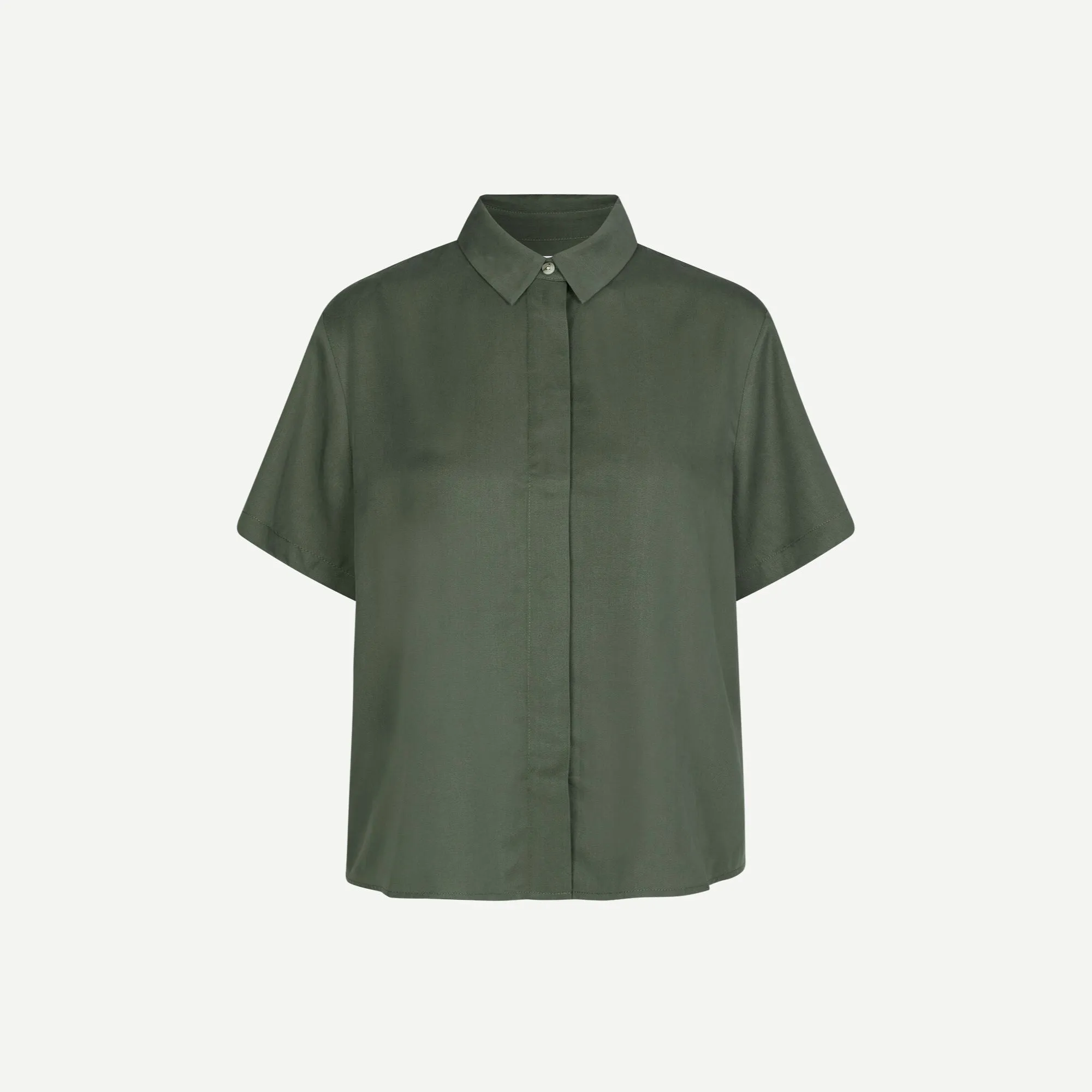 Samsøe Samsøe Mina ss shirt 14028 in Dusty Olive