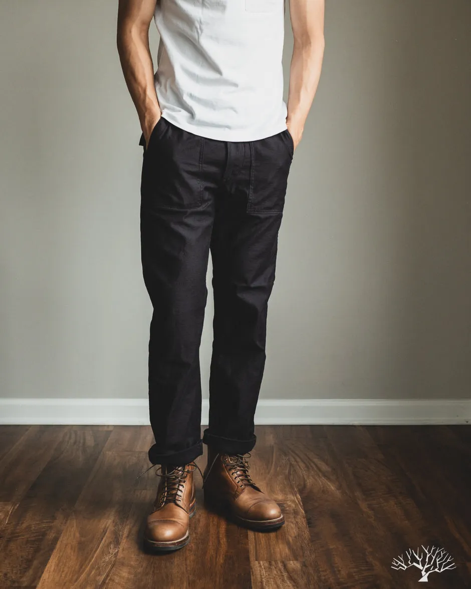 Slim Fit Fatigue Pants - Black