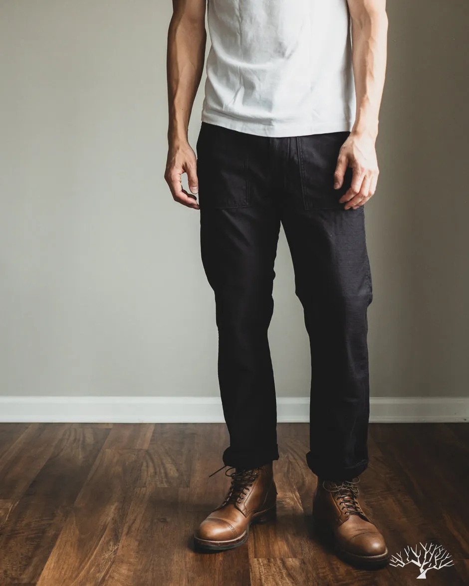 Slim Fit Fatigue Pants - Black