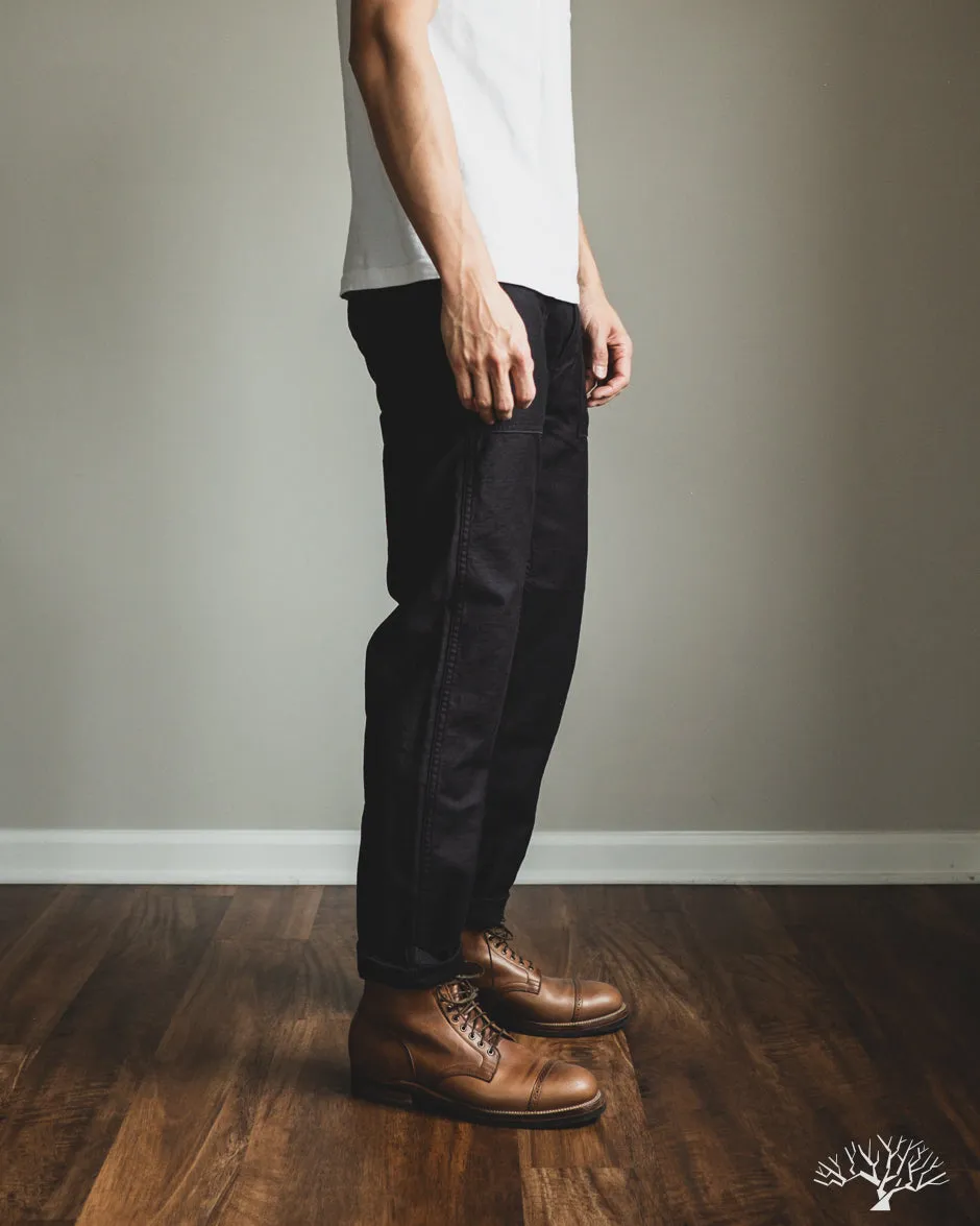 Slim Fit Fatigue Pants - Black