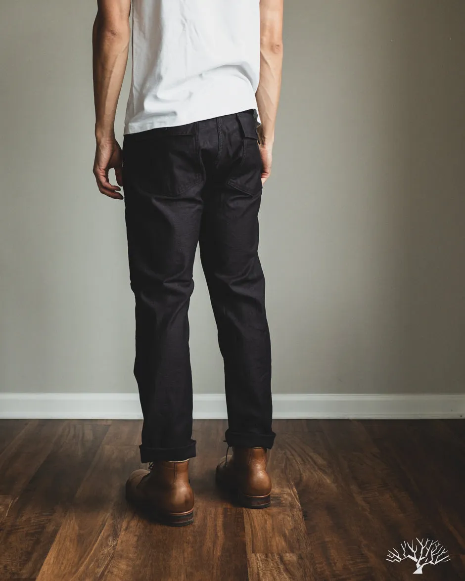 Slim Fit Fatigue Pants - Black