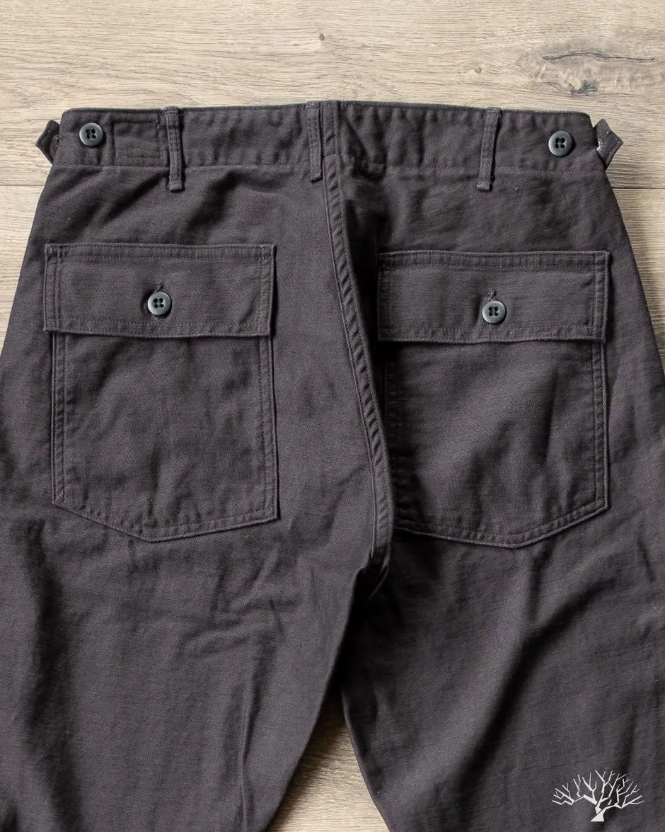 Slim Fit Fatigue Pants - Black