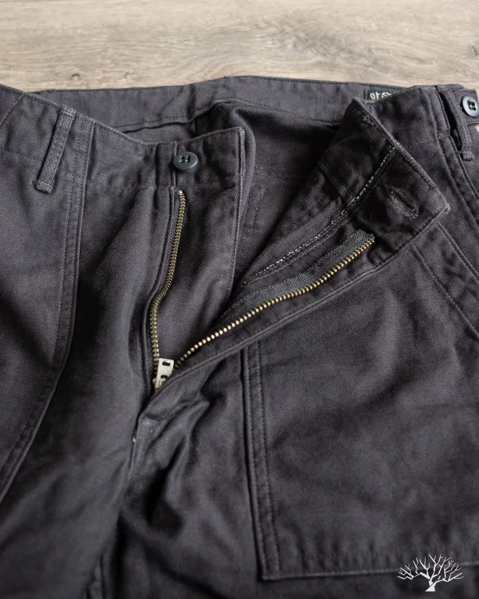 Slim Fit Fatigue Pants - Black