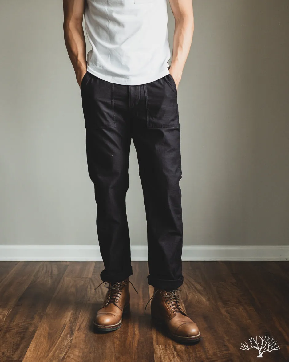 Slim Fit Fatigue Pants - Black