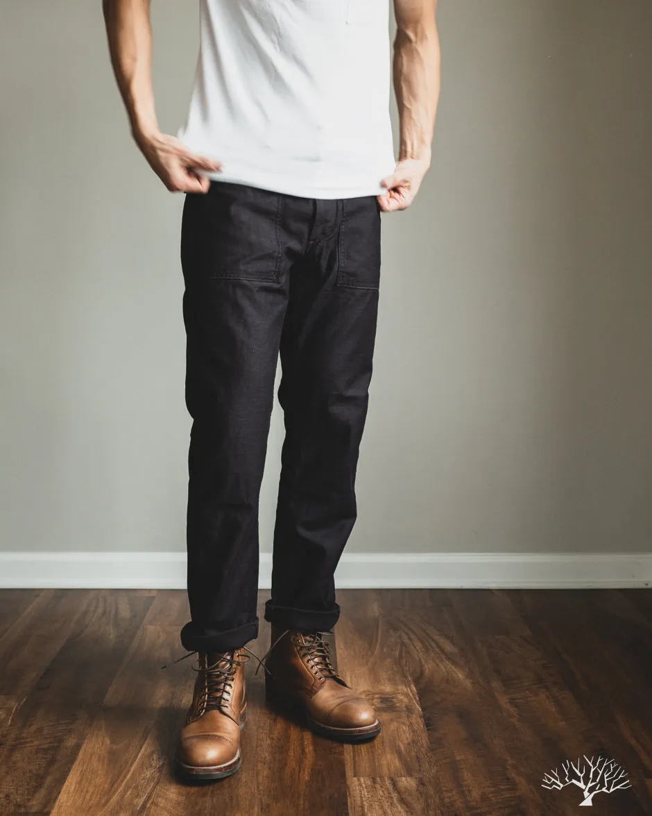 Slim Fit Fatigue Pants - Black