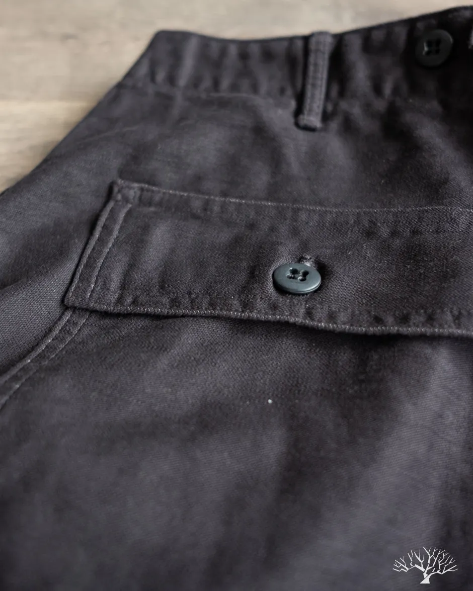 Slim Fit Fatigue Pants - Black