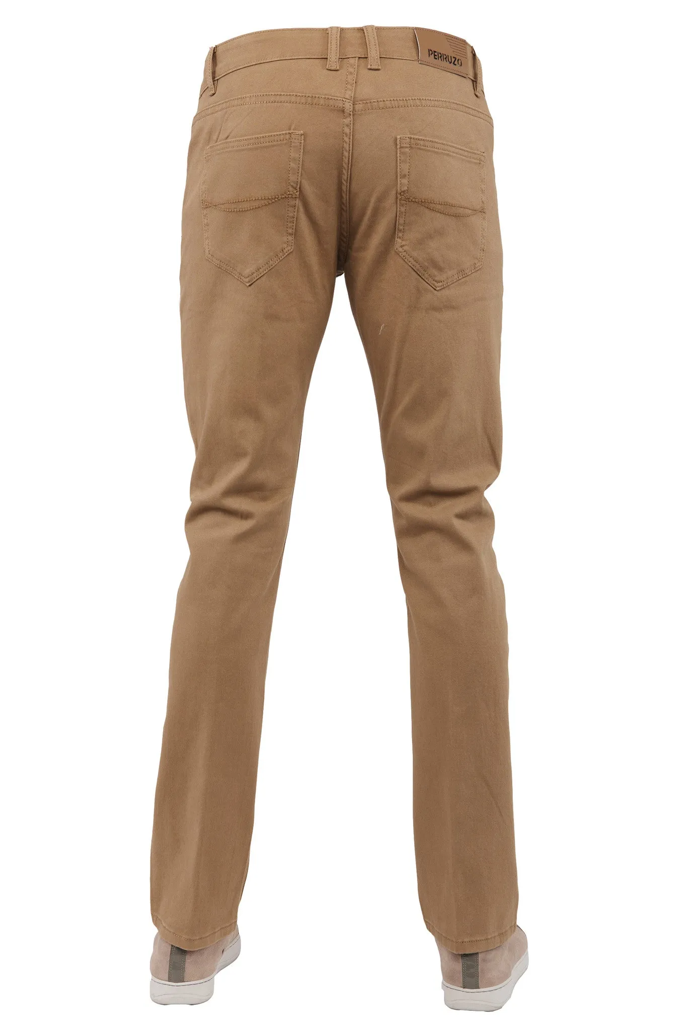 Slim Stretch Cotton twill pants Khaki