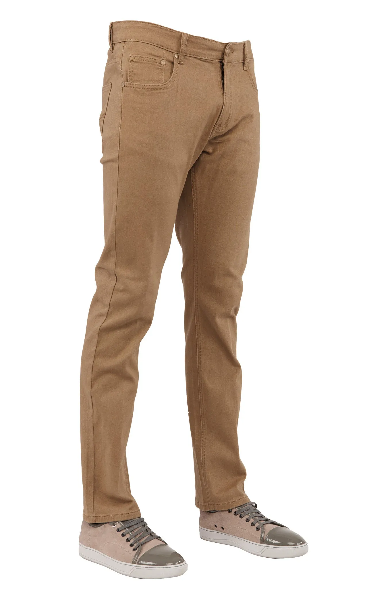 Slim Stretch Cotton twill pants Khaki